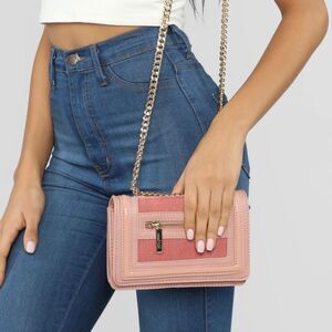 Mali & Lili - Pink Vegan Leather Crossbody Bag